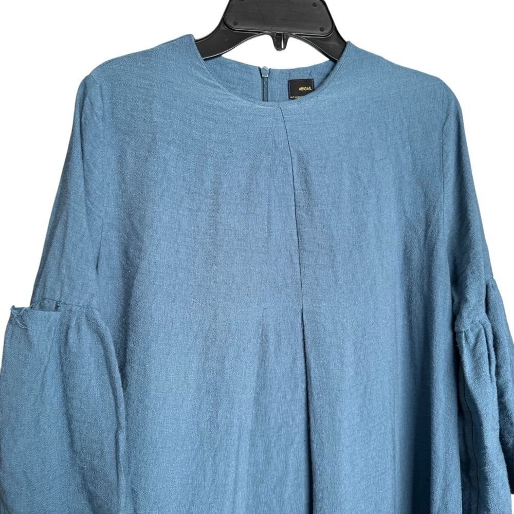 Abigail High Low Dress Teen Girls Size 18 Blue Grommet Detail Bell 3/4 Sleeve - Picture 4 of 14